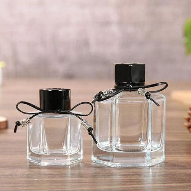 Hexagonal clear  diffuser glass bottle