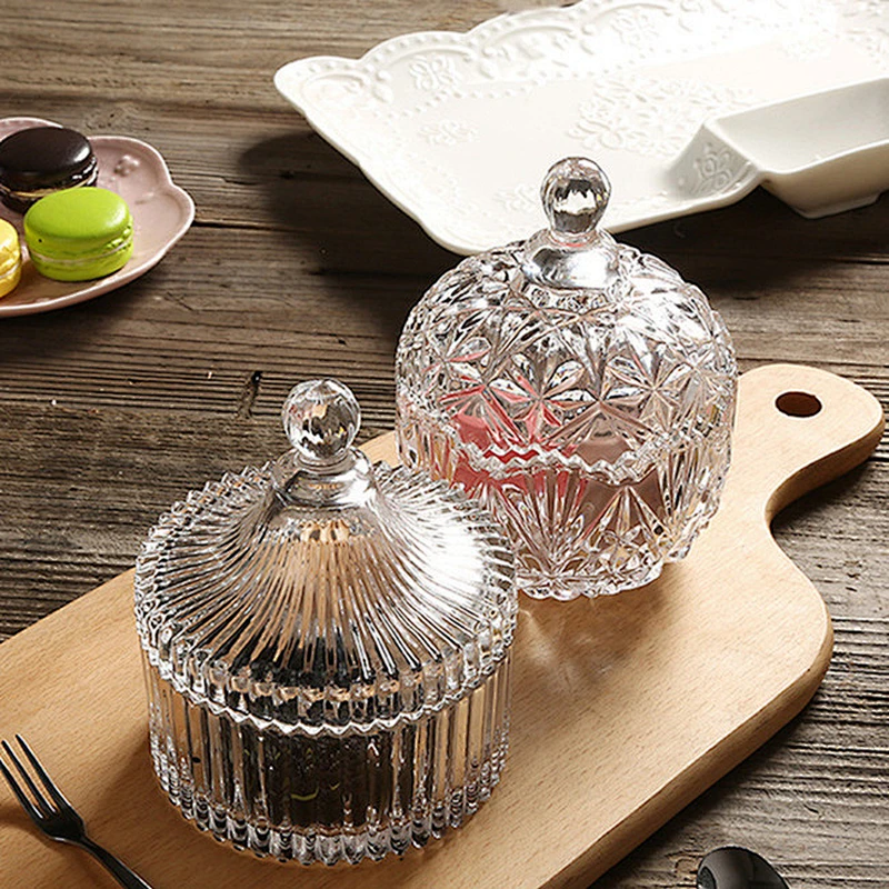 300ml Ins Style Crystal Glass Yurt Tent Shape Candy Glass Jar