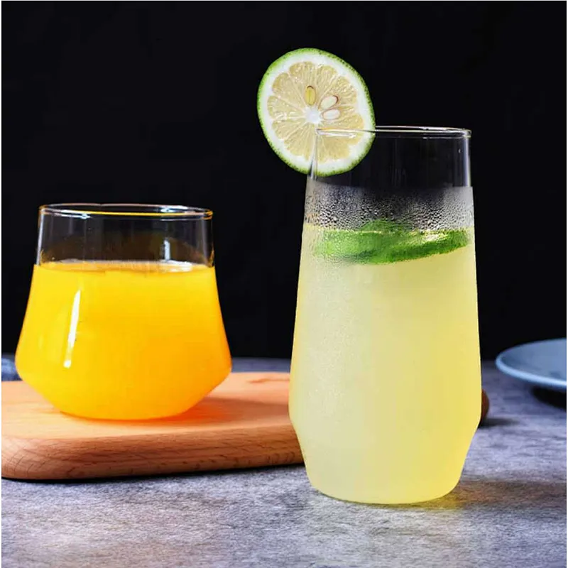 400ml and 450ml Drinking Glass Cup For Milk Coffee And Juice