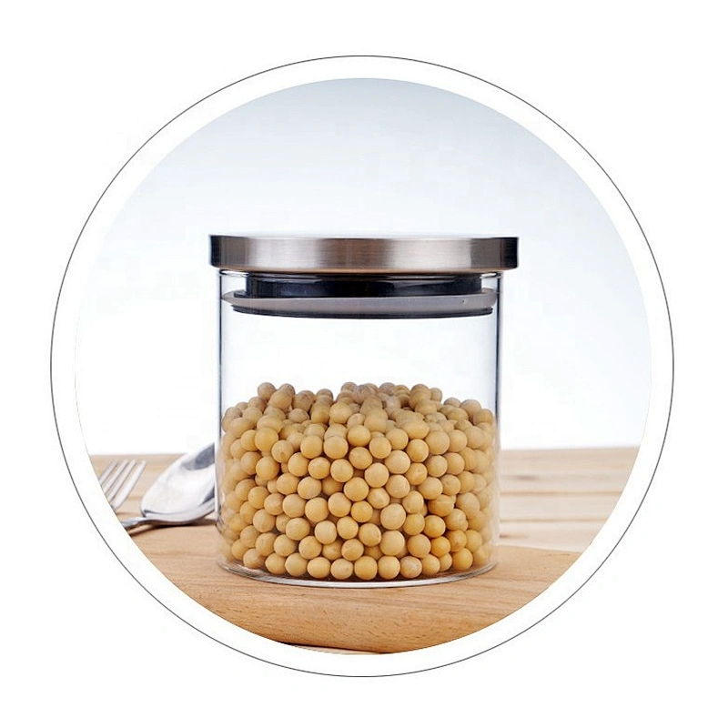 Pyrex Borosilicate Food Storage Glass Canister with Stainless Steel Lid