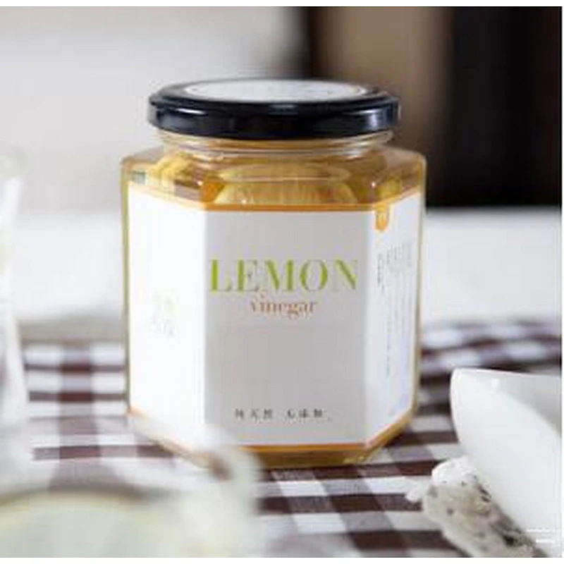Wholesale Price Clear 6oz/12oz/24oz Hexagon Glass Honey Jam Jar With Metal Screw Lid
