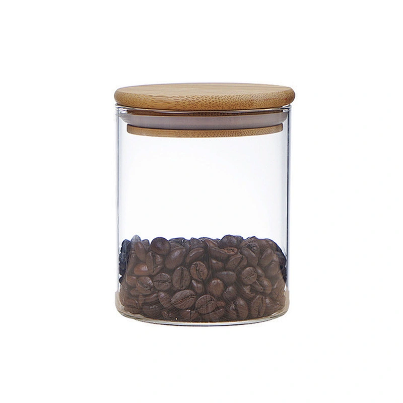 Pyrex Borosilicate Food Storage Glass Jar with Bamboo Lid for Kitchen Organization