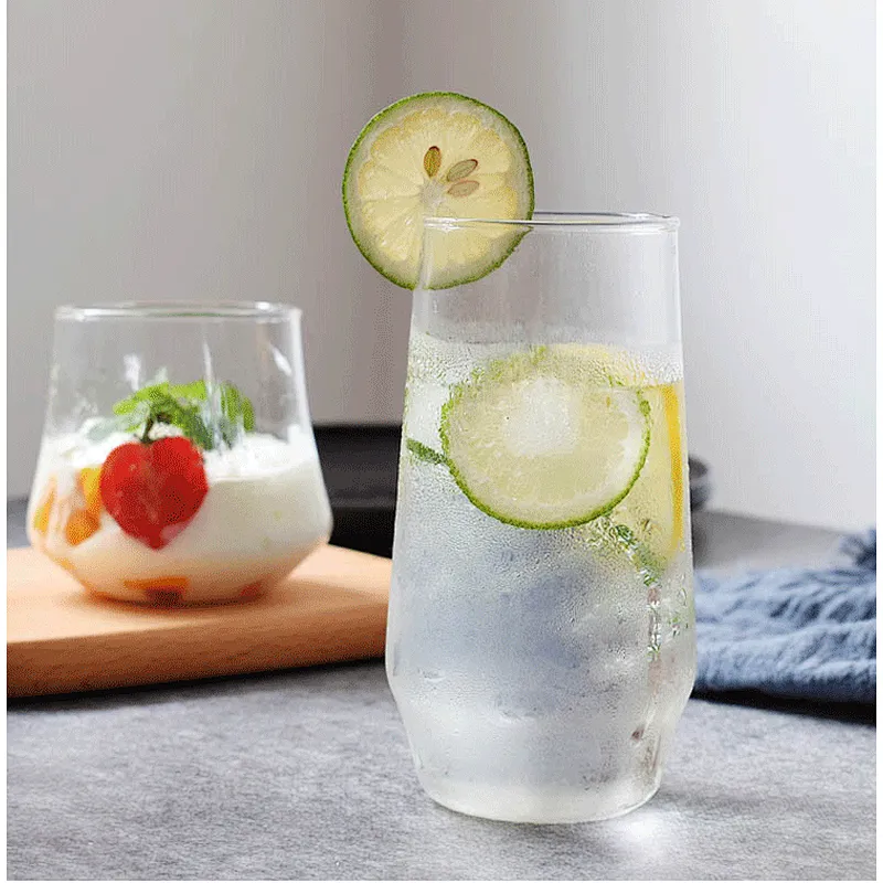 400ml and 450ml Drinking Glass Cup For Milk Coffee And Juice