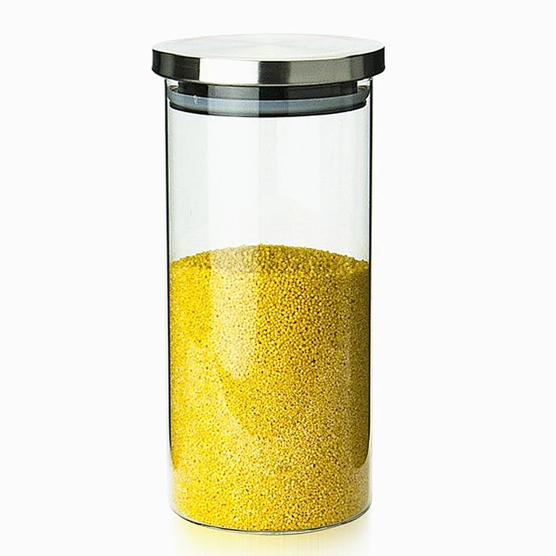 Pyrex Borosilicate Food Storage Glass Jar with Stainless Steel Lid