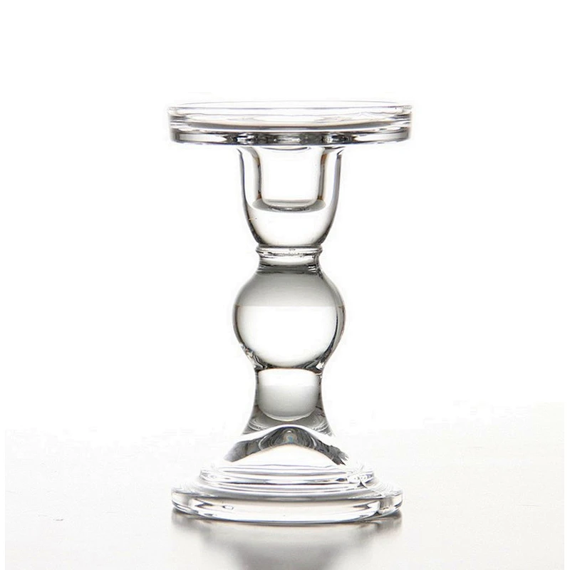 Wedding Decoration Long Stemmed  Glass Candle Holder for home Decoration