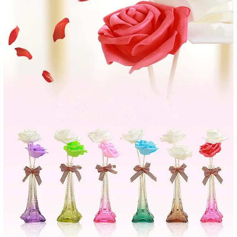 30ml Customized Color Sprayed Eiffel Tower Glass Diffuser Bottle With Reed
