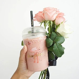 400 ml Reusable Phyrex Borosilicate Glass Coffee Cup Hot Water Glass Tumbler Tumbler With Glass Straw Lid