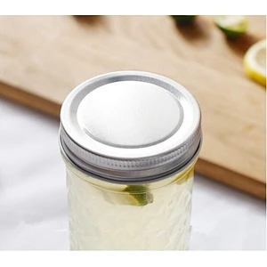 4oz/8oz/12oz/16oz/21oz Clear Diamond-shape Glass Beverage Mason Jar With Metal Closure
