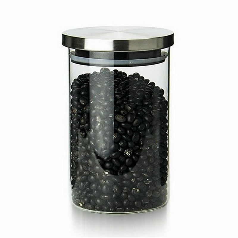 Pyrex Borosilicate Food Glass Jar Storage with Stainless Lid
