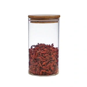 Pyrex Borosilicate Food Storage Glass Canister with Bamboo Lid for Kitchen Organization