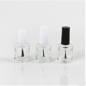 15ml Round Clear/Painted/Amber Nail Polish Glass Bottle With Brush