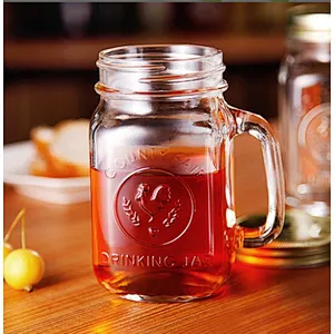 Lovely  Pattern Hot Cold Drinking Glass Mason Jar With Straw