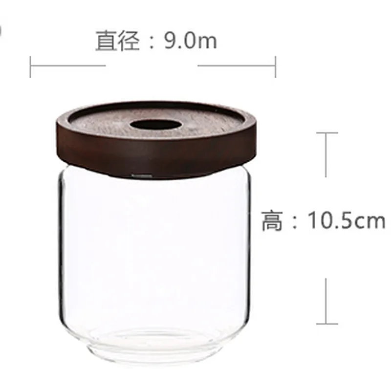 500 ml, 1000 ml sealed high borosilicate glass jar with acacia wood cover