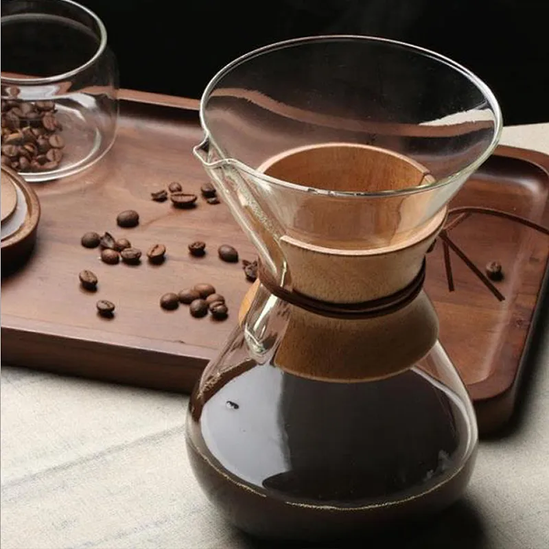 Large capacity Hand-brewed coffee pot heat resistant Borosilicate glass coffer maker