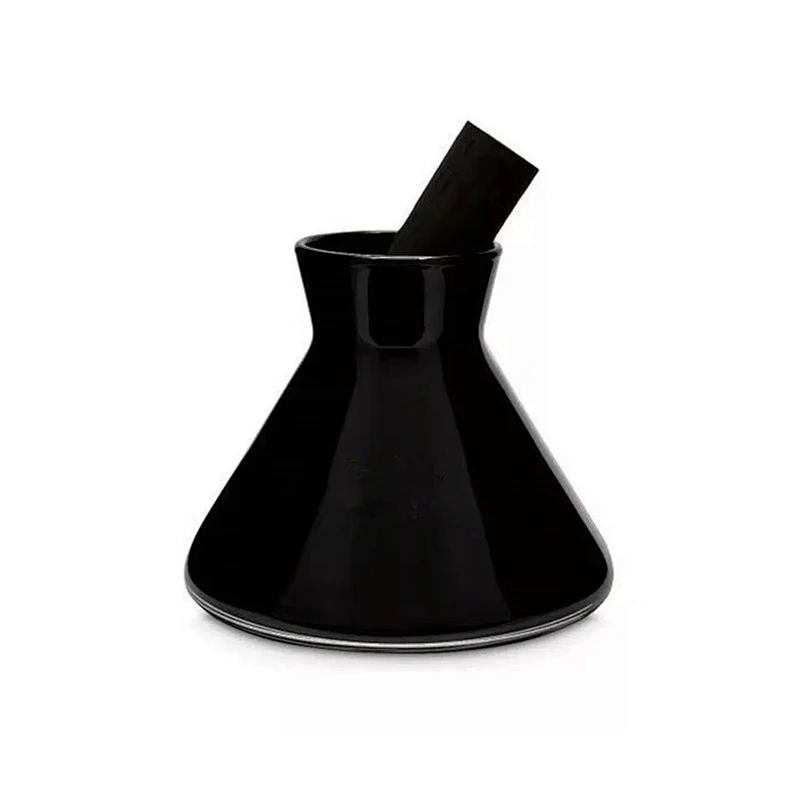 Ornamental Cone Shaped Glass Bottle for Home Decoration