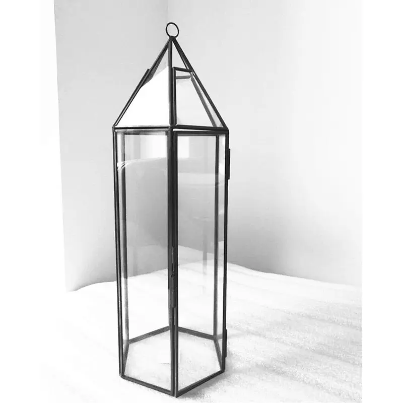 Geometric Design Glass and Copper Terrarium Succulent Air Plant Planter For Indoor & outdoor use