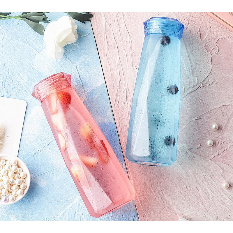 500ml Hotselling Colorful Portable Glass Bottle with colorful Cover