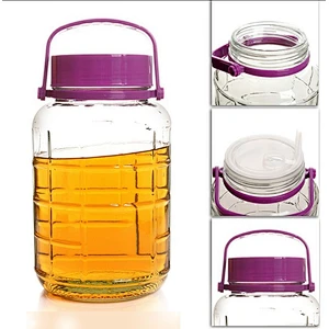 5L 10L 15L 20L Home Brewing and Fermenting Glass Storage Jar  with air release cover and Screw handle Lid