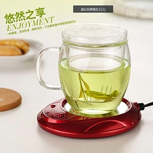 Heat-resistant glass three-piece  filter tea cup with cover  transparent office flower tea cup glass water cup