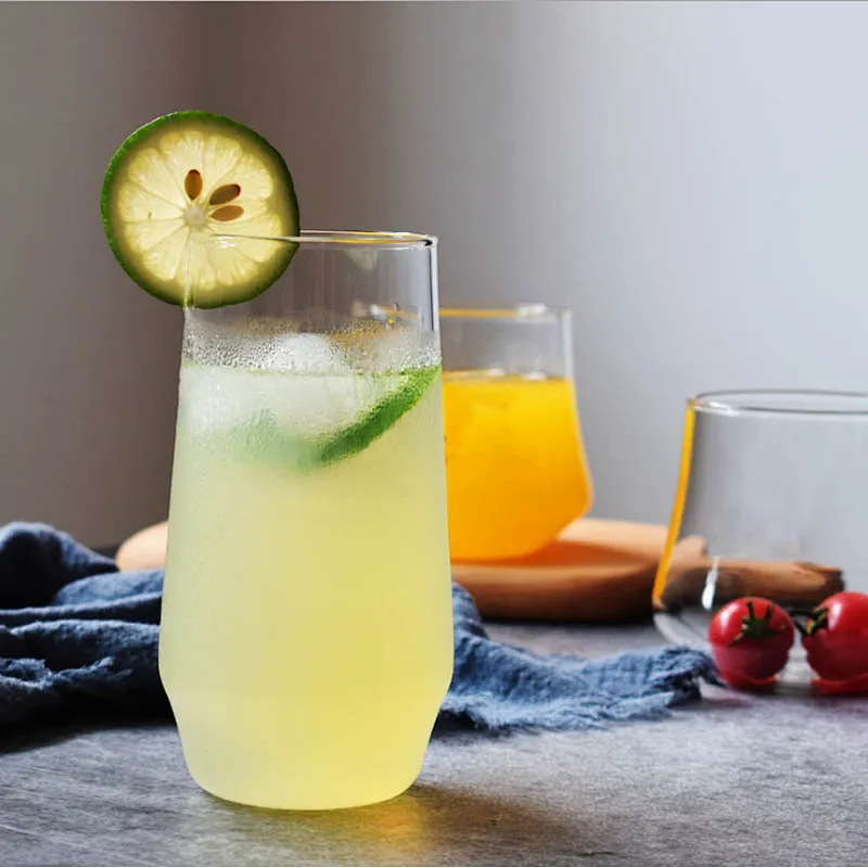 400ml and 450ml Drinking Glass Cup For Milk Coffee And Juice