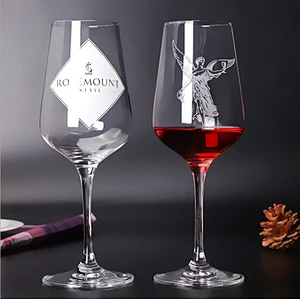 13 oz Customized Logo Printing Promotional Long Stem Wine Glass Set Goblet Red Wine Glass Made of Crystal Glass