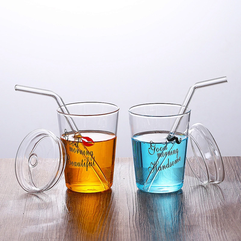 300ml Creative Glass Drinking Cup Set For Couples,Wedding Gift