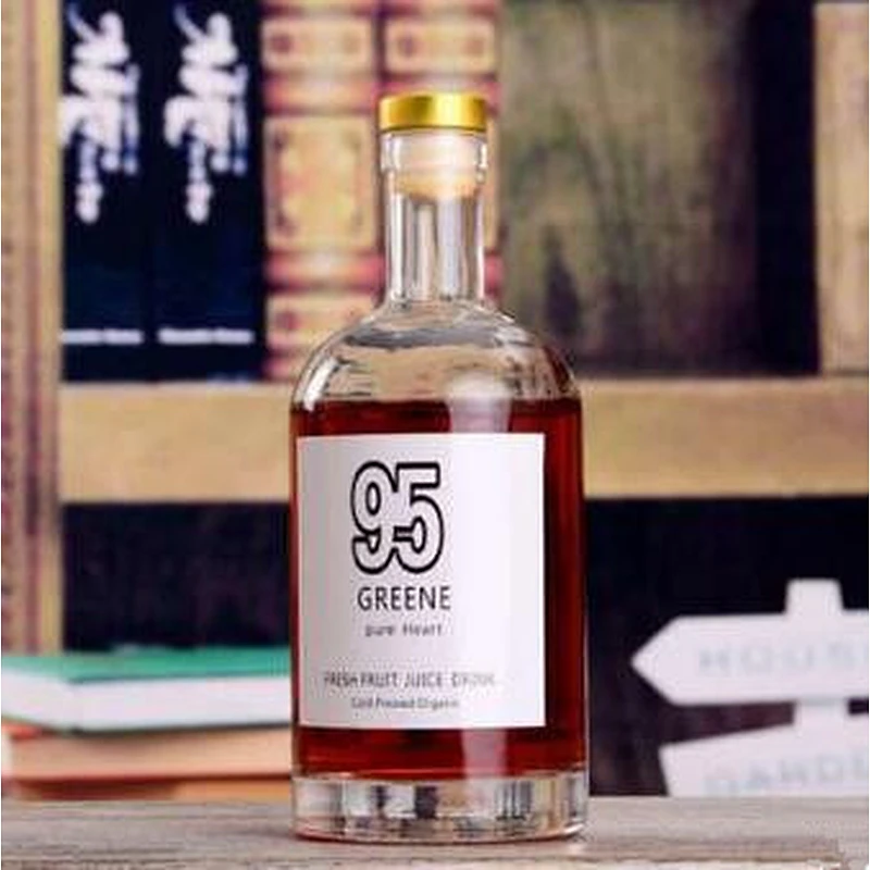 Wholesale High End 375ml/500ml/750ml Liquor Bottle Vodka Glass Bottle Red Wine Glass Bottle Whisky Glass Bottle With Cork