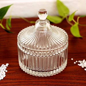 300ml Ins Style Crystal Glass Yurt Tent Shape Candy Glass Jar
