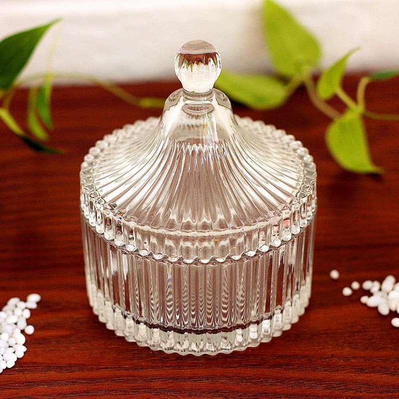 300ml Ins Style Crystal Glass Yurt Tent Shape Candy Glass Jar
