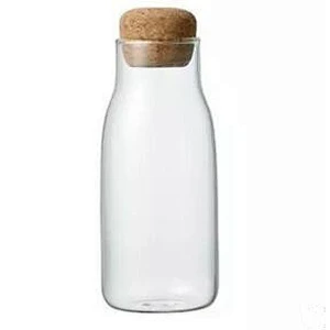 150ml/300ml/600ml High Borosilicate Glass Airtight Food Jar With Wooden Cork Wholesale