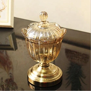 luxurious Europea-style glass storage glass jar