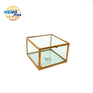 Geometric Shape Handicraft Jewelry Terrarium for Home Decoration
