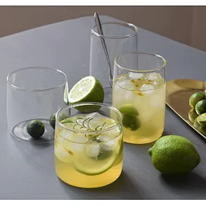 300ml Logo Customized High Borosilicate Glass Cup/ Transparent Single-layer Household Glass Water Cup