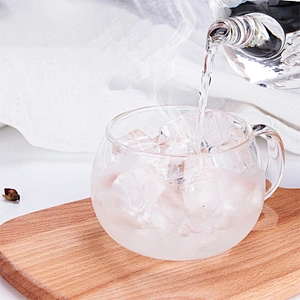 clear borosilicate teacups with filter