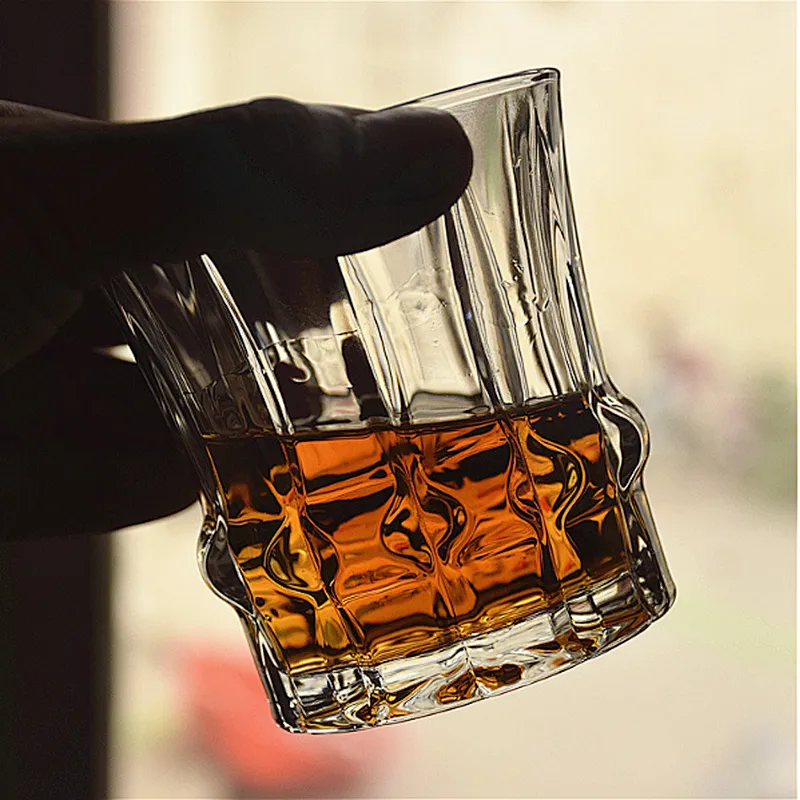 Lead-free Creative shaped glass cup for whiskey, beer and water