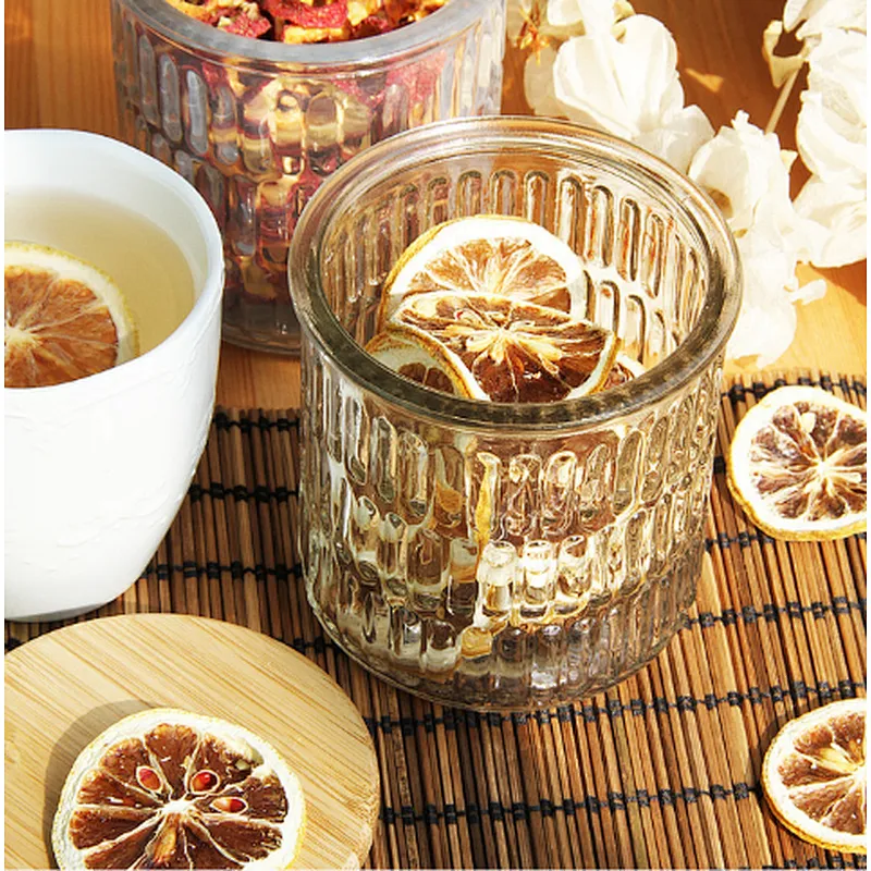 Glass Storage Jar with Silicone Seal Ring & Decorative Design for Food