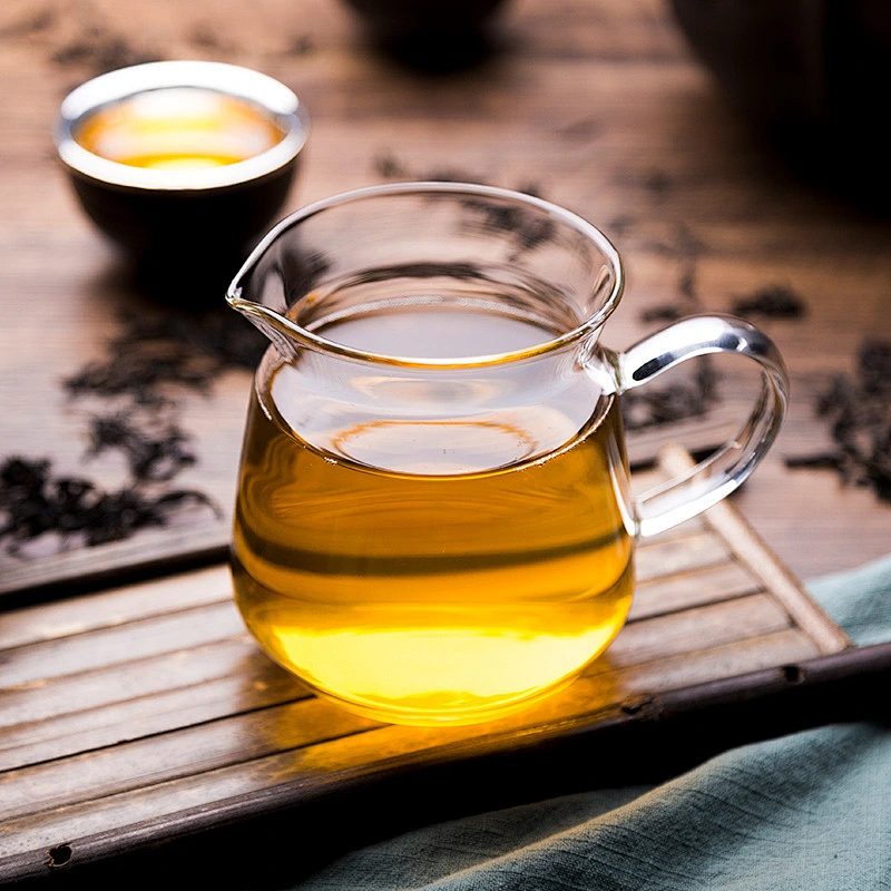 Transparent handle of heat-resistant tea cup