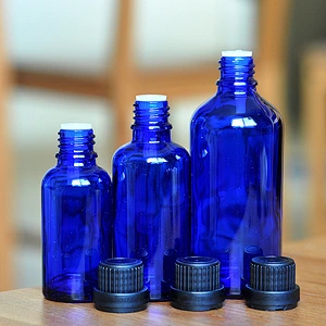 wholesale cobalt blue essential oil dropper bottle