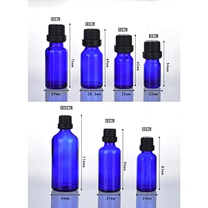 5ml-100ml Blue Essential oil bottle Dropper Bottle
