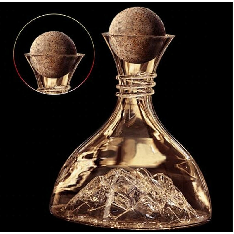 Crystal Glass Hand Blown Iceberg Red Wine Decanter 1800ml
