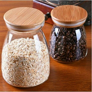 High borosilicate glass storage seal jar hand-blown storage jar for fruit and tea