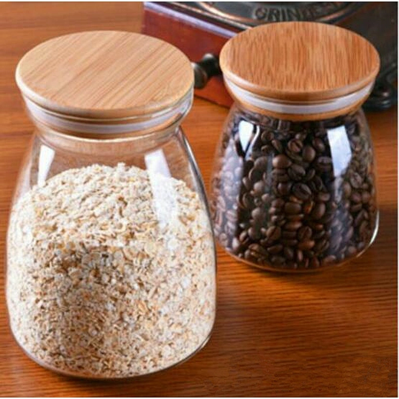 High borosilicate glass storage seal jar hand-blown storage jar for fruit and tea