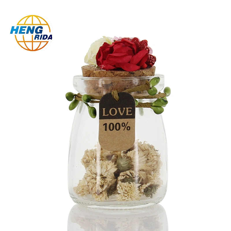 Sealed Container Tea Leaves Storage Glass Jar with Cork Lid