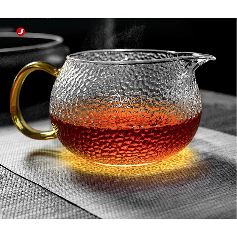 600ml heat-resistant glass teapot kettle filter for flower tea set with amber handle