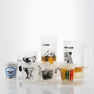 Animal pattern frosted cups