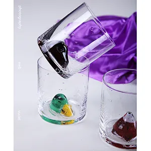 Handcraft Heat-resistant animal shaped double wall glass coffee mug wine cup