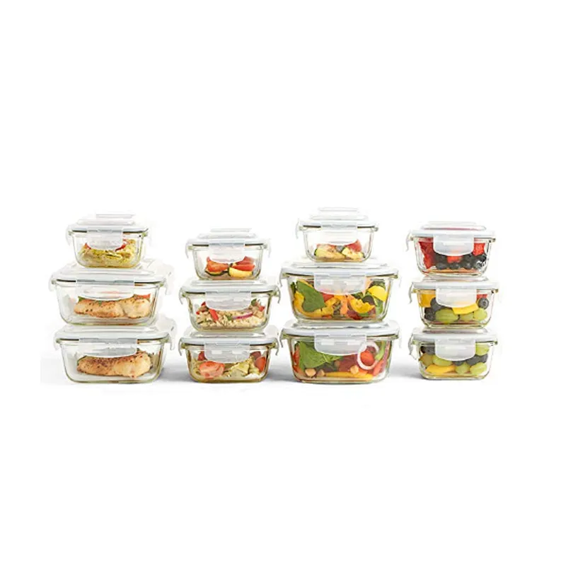 Bento Lunch Box Set Glass Food Container Sets of 12pcs  for wholesales