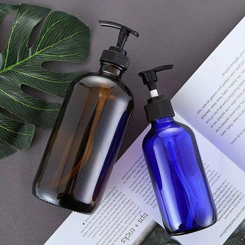 16oz glass spray bottle in amber/blue/clear color