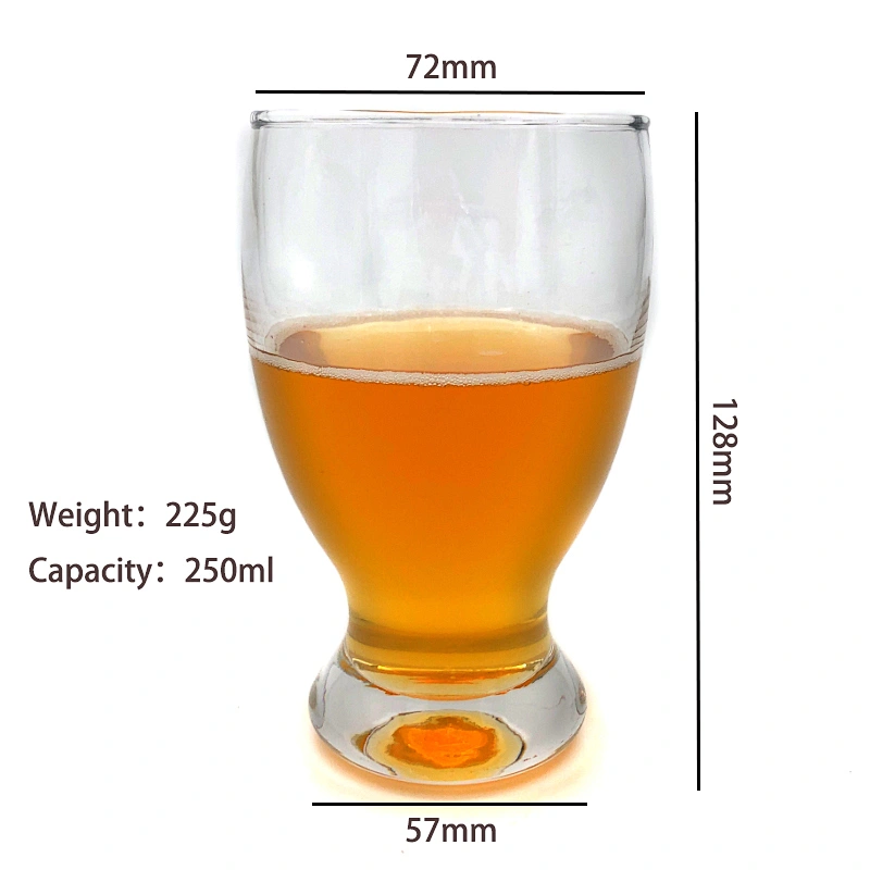 250ml  Crystal Glass Footed  Glass Cocktail iced fruit juice Drinking Cup for Luau Party Bar Wedding