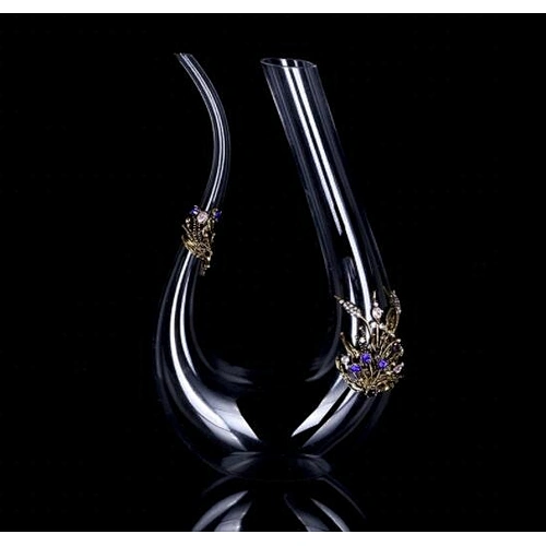 Creative enamel color wine glass decanter household set crystal  goblet wine glass wedding gift